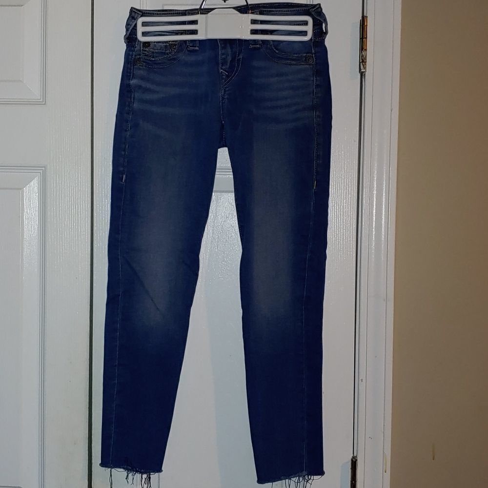 True Religion Halle Mid Rise Super Skinny Jeans Sz 24 NWOT